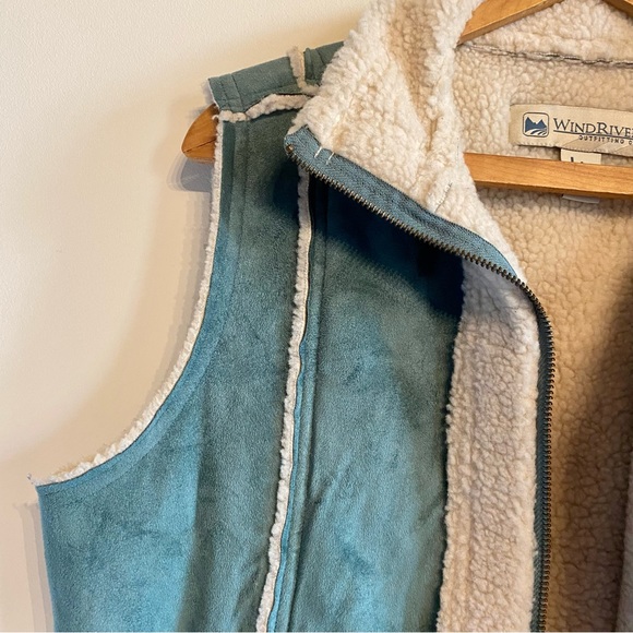 VINTAGE WINDRIVER SUEDE SHERPA VEST - Picture 3 of 5